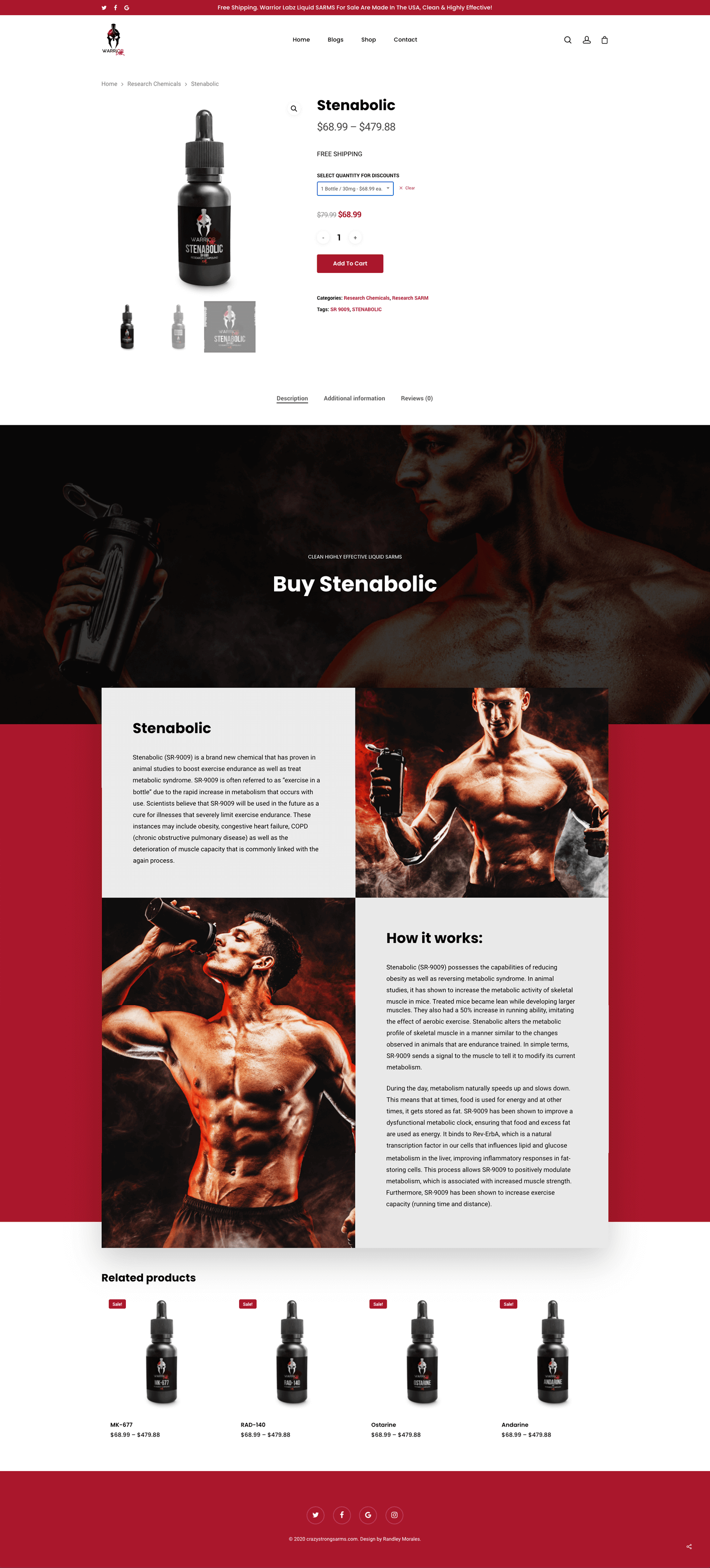 Warrior Labz Website – Randley Morales